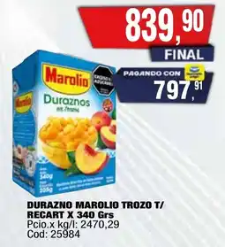 Maxiconsumo Marolio durazno trozo t/ recart oferta