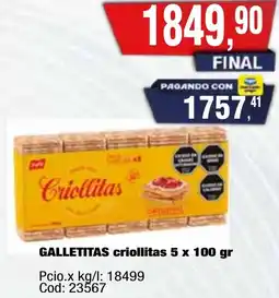 Maxiconsumo Criollitas galletitas oferta