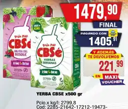 Maxiconsumo CBSE yerba oferta