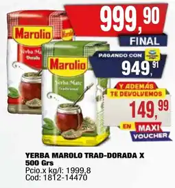 Maxiconsumo Marolo yerba trad-dorada oferta