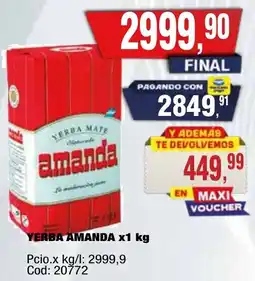 Maxiconsumo Amanda yerba oferta