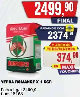 Maxiconsumo Yerba mate yerba romance oferta