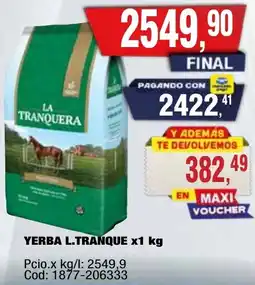 Maxiconsumo L.tranque yerba oferta