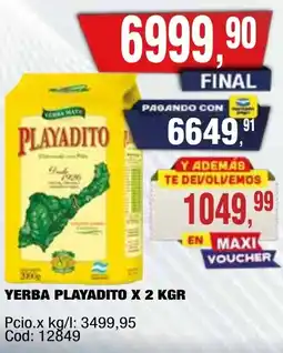 Maxiconsumo Playadito yerba oferta
