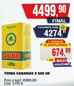 Maxiconsumo Canarias yerba oferta