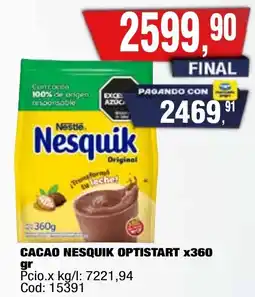 Maxiconsumo Nestlé cacao nesquik optistart oferta