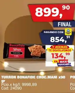 Maxiconsumo Bonafide turron croc.mani oferta