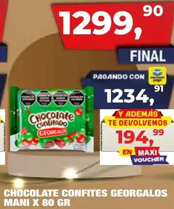 Maxiconsumo Chocolate confites georgalos mani oferta