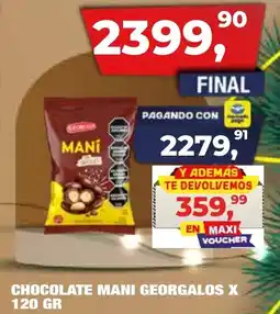 Maxiconsumo Chocolate maní georgalos oferta