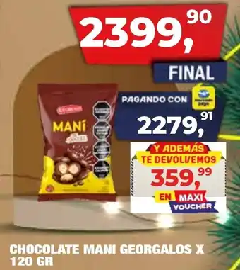Maxiconsumo Chocolate maní georgalos oferta