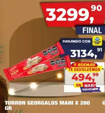 Maxiconsumo Turron georgalos maní oferta