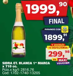Maxiconsumo Sidra et. blanca 1 marca oferta