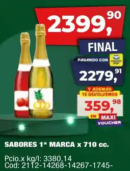 Maxiconsumo Sabores 1 marca oferta