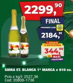 Maxiconsumo Sidra et. blanca 1 marca oferta