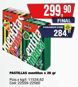 Maxiconsumo Mentitas pastillas oferta