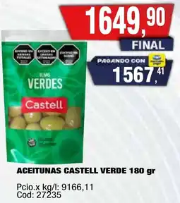 Maxiconsumo Castell verde aceitunas oferta