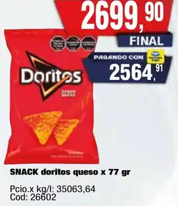 Maxiconsumo Doritos snack queso oferta