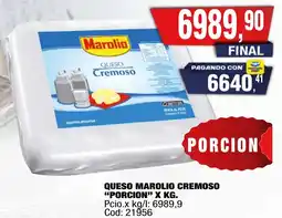 Maxiconsumo Porcion queso marolio cremoso oferta