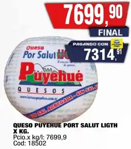 Maxiconsumo Puyehué queso port salut ligth oferta