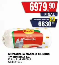Maxiconsumo Marolio muzzarella cilindro oferta