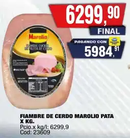 Maxiconsumo Marolio fiambre de cerdo pata oferta