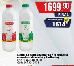 Maxiconsumo La serenisima leche pet oferta