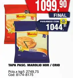 Maxiconsumo Marolio tapa pasc.hor / crio oferta