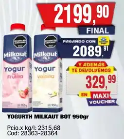 Maxiconsumo Milkaut yogurth bot oferta