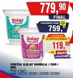 Maxiconsumo Ilolay postre vainilla / cho / ddl oferta