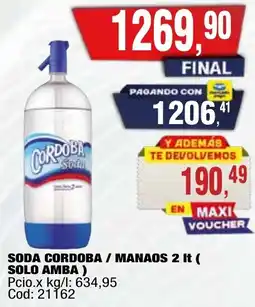 Maxiconsumo Cordoba soda / manaos oferta