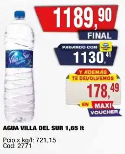 Maxiconsumo Villa del sur agua oferta