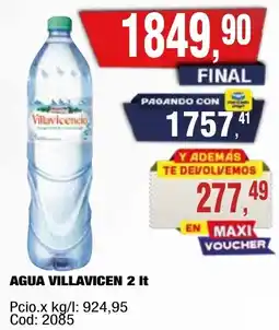 Maxiconsumo Villavicen agua oferta