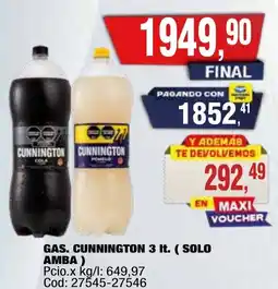 Maxiconsumo Cunnington gas. oferta
