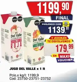 Maxiconsumo del valle jugo oferta
