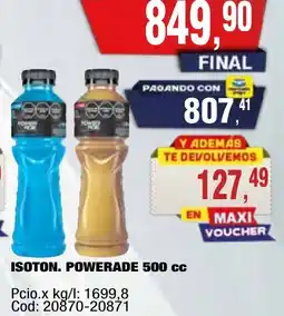 Maxiconsumo Powerade isoton. oferta