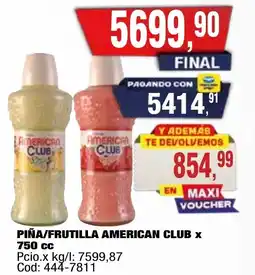 Maxiconsumo Piña/frutilla american club oferta