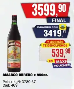 Maxiconsumo Obrero amargo oferta