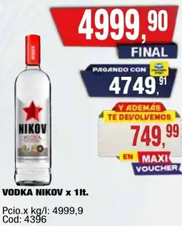 Maxiconsumo Nikov vodka oferta