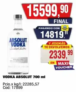 Maxiconsumo Absolut vodka oferta