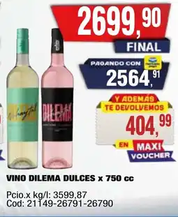 Maxiconsumo Dilema vino dulces oferta