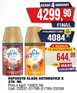 Maxiconsumo Glade repuesto automatico oferta