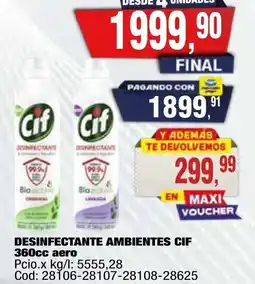 Maxiconsumo Cif desinfectante ambientes oferta