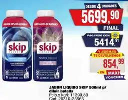 Maxiconsumo Skip jabon liquido para diluir botella oferta