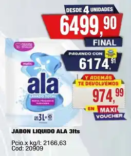 Maxiconsumo ALA JABON LIQUIDO oferta