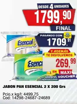 Maxiconsumo Esencial jabon pan oferta