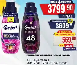 Maxiconsumo Comfort enjuague botella oferta