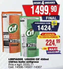 Maxiconsumo Cif limpiador liquido oferta