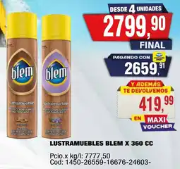 Maxiconsumo Blem lustramuebles oferta