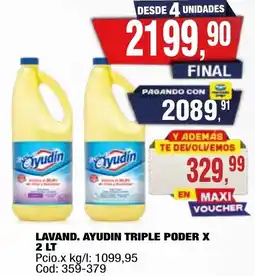 Maxiconsumo Ayudín lavand. triple poder oferta