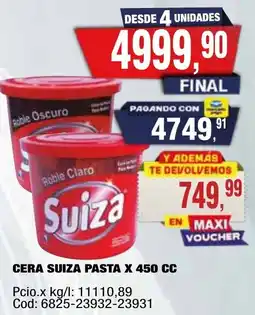 Maxiconsumo Suiza cera pasta oferta